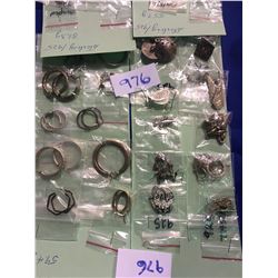 Approx 60 pairs antique ear rings, many marked as sterling/925