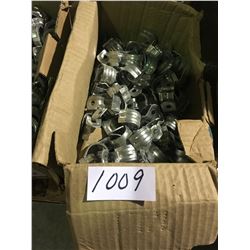 100s of dollars in electrical fittings, clamps, fasteners, connectors, anchors, approx 50 full boxes