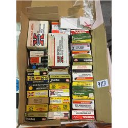 Box of shell casings and cartridges