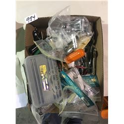 Box of tools and sockets