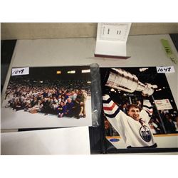 Wayne Gretzky Autographed photo 8x10 holding Stanley Cup, COA by Upper Deck Authentic included group