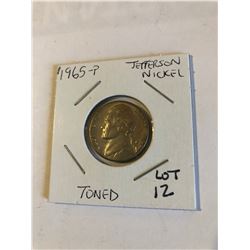 1965 P Jefferson Nickel Toned High Grade