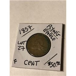 1857 US Flying Eagle Cent Fine Grade