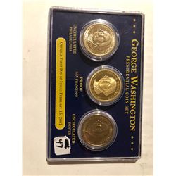 2007 George Washington presidential coin set 3 coin set