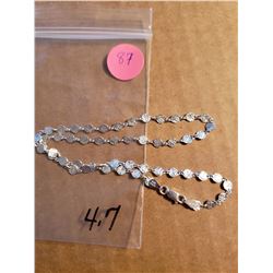 Italian 925 Silver Necklace Total Weight 4 .7 Grams