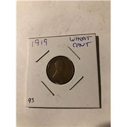 1919 wheat Penny