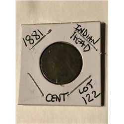1881 Very Early Indian Head Penny