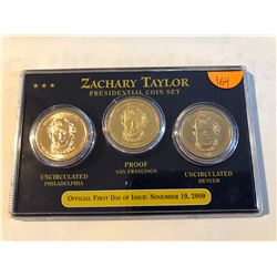 2009 Zachary Taylor Presidential dollar 3 coin set