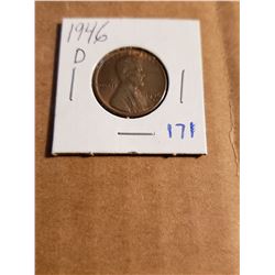 1946 D Wheat Penny Nice Detail