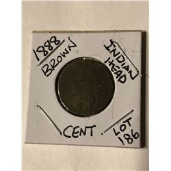 1888 Indian Head Penny Nice Early US Coin