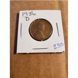 1936 D Wheat Penny