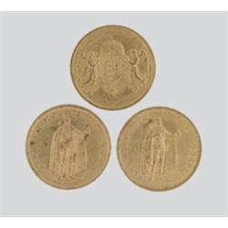Aranyérmék, 3 db