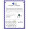 Image 2 : Natural 1.67 ctw Malachite & Diamond Engagement Ring 14K White Gold - REF-22K3R
