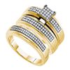 Image 1 : 0.40 CTW His & Hers Diamond Matching Bridal Ring 10KT Yellow Gold - REF-67H4M
