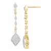 Image 1 : 0.25 CTW Diamond Cluster Dangle Drop Earrings 10KT Yellow Gold - REF-24M2H