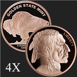 2 oz Buffalo .999 Fine Copper Bullion Round