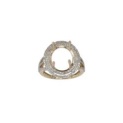 0.53 CTW Diamond Semi Mount Ring 14K Yellow Gold - REF-52Y2X