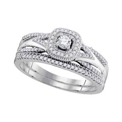 0.33 CTW Diamond Bridal Wedding Engagement Ring 10KT White Gold - REF-43N4F