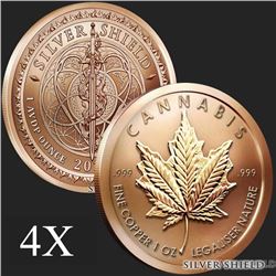 1 oz Cannabis .999 Fine Copper Round