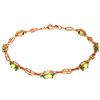 Image 1 : Genuine 3.39 ctw Peridot & Diamond Bracelet Jewelry 14KT Rose Gold - REF-82X5M