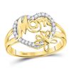 Image 1 : 0.16 CTW Diamond Ring 10KT Yellow Gold - REF-22X5X