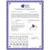 Image 2 : Natural 0.83 ctw Ruby & Diamond Engagement Ring 10K White Gold - REF-15W2K