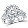 Image 1 : 0.99 CTW Diamond Ring 14KT White Gold - REF-286F2F