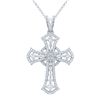 Image 1 : 1.01 CTW Diamond Pendant 14K White Gold - REF-98F7N