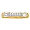 Image 1 : 0.25 CTW Mens Channel-set Diamond Two-tone Single Row Ring 14KT Yellow Gold - REF-41H9M