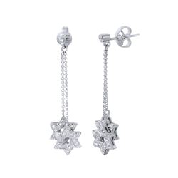 0.41 CTW Diamond Earrings 14K White Gold - REF-48F3N