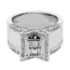 Image 1 : 1.02 CTW Diamond Ring 18K White Gold - REF-194K6W