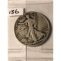 1941 D Walking Liberty Silver Half Dollar Nice Early US Coin