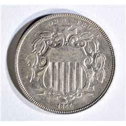 1866 WITH RAYS SHIELD NICKEL CH BU