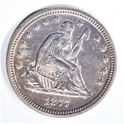 1877 SEATED LIBERTY QUARTER CH BU