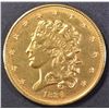 Image 1 : 1834 PLAIN 4 $5 CLASSIC HEAD GOLD CH BU