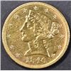 Image 1 : 1846 GOLD $5 LIBERTY HEAD CH BU