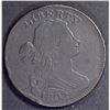 Image 1 : 1802 DRAPED BUST LARGE CENT, VF/XF rim bump