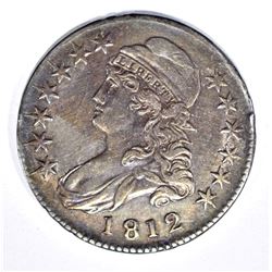 1812 BUST HALF DOLLAR, XF+