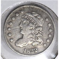 1832 BUST HALF DIME, VF/XF