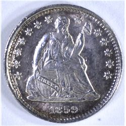 1859-O SEATED HALF DIME, AU/BU clashed dies