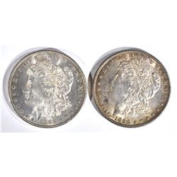 1886 & 1898 MORGAN DOLLARS  CH BU