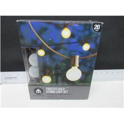 New Frosted Bulb Light Set / 20ft indoor/outdoor Tested Working