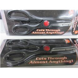 2 New Pairs of Magic Kitchen Shears / cuts through almost Anything