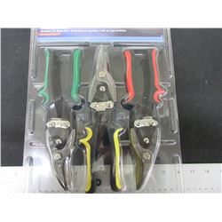 New Mastercraft Aviation Tin Snips Set  / 10" - 3 piece