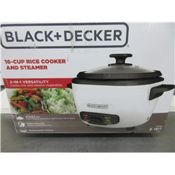 New Black & Decker 16 cup Rice Cookerand Steamer / steamer basket inc.