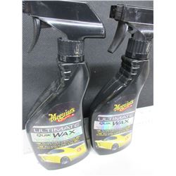 2 New Meguires Ultimate Quik Wax / 15.2floz spray