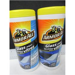2 New Armor All Glass Wipes / 25 per