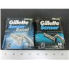 Image 1 : 2 New Gillette Razor Cartridges Sensor and Sensor Excel 10 per pack 20 total