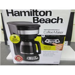 New Hamilton Beach 12 cup Programmable Coffee Maker / 3 brew options