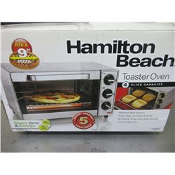New Hamilton Beach Toaster Oven 4 slice capacity Stainless steel exterior